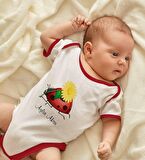 BK Kids Kişiye Özel Uğur Böceği Tasarımlı Kırmızı Bebek Body Zıbın-2