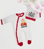 BK Gift Kişiye Özel Yılbaşı Temalı Tulum Zıbın ve Kukuletalı Şapka Seti-3