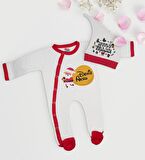 BK Gift Kişiye Özel Yılbaşı Temalı Tulum Zıbın ve Kukuletalı Şapka Seti-4