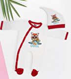 BK Kids Kişiye Özel Bebek Kıyafeti, Bebek Giyim Hediyesi, Tulum Zıbın ve Kukuletalı Şapka Seti-4