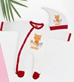 BK Kids Kişiye Özel Bebek Kıyafeti, Bebek Giyim Hediyesi, Tulum Zıbın ve Kukuletalı Şapka Seti-1