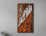 BK Gift Kişiye Özel Kabartma Tasarımlı Ahşap Jazz Bar Tabelası, Home Bar Tabela, Rustik Ev Dekorasyonu, Duvar Dekoru-1