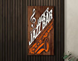 BK Gift Kişiye Özel Kabartma Tasarımlı Ahşap Jazz Bar Tabelası, Home Bar Tabela, Rustik Ev Dekorasyonu, Duvar Dekoru-1