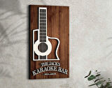 BK Gift Kişiye Özel Kabartma Tasarımlı Ahşap Karaoke Bar Tabelası, Home Bar Tabela, Rustik Ev Dekorasyonu, Duvar Dekoru-2
