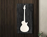 BK Gift Kabartma Gitar Tasarımlı Siyah(Ebony) Ahşap Tabela, Home Bar Tabela, Rustik Ev Dekorasyonu, Duvar Dekoru-1