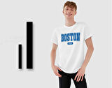 BK Gift Boston Tasarımlı Erkek Beyaz T-shirt, Arkadaşa Hediye, Doğum Günü Hediyesi, Trend Tişört, Sevgili Hediyesi-1
