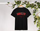 BK Gift Brooklyn Tasarımlı Erkek Siyah T-shirt, Arkadaşa Hediye, Doğum Günü Hediyesi, Trend Tişört, Sevgili Hediyesi-1