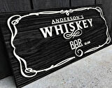 BK Gift Kişiye Özel Kabartma Tasarım Siyah(Ebony) Ahşap Bar Tabelası, Home Bar Tabela, Rustik Ev Dekorasyonu, Duvar Dekoru-10