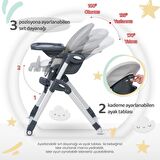 Tommybaby Katlanır Sabit Mama Sandalyesi Gri 