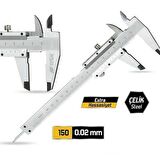 Kupa Çelik Mekanik Kumpas - Hassasiyet 0.05, 6”, 1/128”