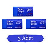 Gen-Of No:24 Dust Free Orta Boy Sınav Silgisi Mavi (GEN-6624) 3 Adet
