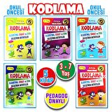 Okul Öncesi Eğitim Seti 20 Kitap: Çizgi Çalışması - Matematik - İngilizce - Kodlama 320 sf.