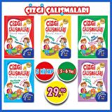 Okul Öncesi Eğitim Seti 20 Kitap: Çizgi Çalışması - Matematik - İngilizce - Kodlama 320 sf.
