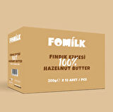 Fomilk %100 Fındık Ezmesi / Hazelnut Butter 200g x 12 Adet