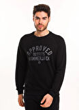 ODİN ERKEK SWEAT Siyah U Yaka Standart Kalıp Erkek Sweatshirt