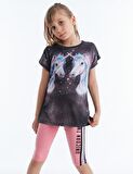 Twin Unicorn Kız Tunik Takım