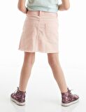 Pembe Denim Mini Kız Etek