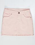 Pembe Denim Mini Kız Etek