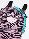Zebra Fırfırlı Kız Tulum