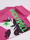 R&R Unicorn Kız T-shirt Kapri Takım