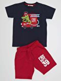 İtfaiyeci Timsah Erkek Çocuk T-Shirt Şort Takım