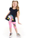 Unicorn Gücü Kız T-shirt Tayt Takım