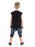 Şimşek Dino Erkek Çocuk T-shirt Kapri Takım