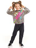 Wow Leopar Kız Çocuk T-shirt Pantolon Takım