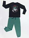 Astronot Timsah Erkek Çocuk T-shirt Pantolon Takım