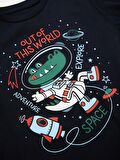 Astronot Timsah Erkek Çocuk T-shirt Pantolon Takım