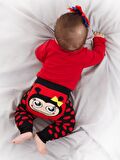 Uğur Böceği Kız Bebek Body Tayt-Pantolon Takım