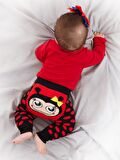 Uğur Böceği Kız Bebek Body Tayt-Pantolon Takım