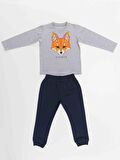 Geometrik Tilki Erkek Çocuk T-shirt Pantolon Takım