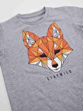 Geometrik Tilki Erkek Çocuk T-shirt Pantolon Takım