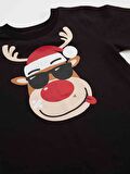 Yılbaşı Geyik Erkek Çocuk T-shirt Pantolon Takım