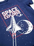 Space Explorer Erkek Çocuk Tshirt Denim Şort Takım