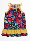 Çiçekli Kız Bebek Poplin Pamuklu Yazlık Elbise