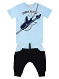 Shark'n Roll Erkek Çocuk T-shirt Kapri Şort Takım