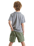 Kaplan Erkek Çocuk Polo Yaka T-shirt Şort Takım