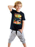 Catch Wave Erkek Çocuk T-shirt Kapri Şort Takım