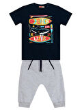 Catch Wave Erkek Çocuk T-shirt Kapri Şort Takım