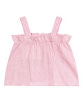Kız Bebek Çocuk Pembe Müslin Bluz Şort Takım