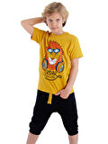 Arslan Erkek Çocuk T-shirt Kapri Şort Takım