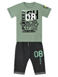 Player 8 Erkek Çocuk T-shirt Kapri Şort Takım