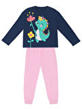 Tatlı Dino Kız Çocuk T-shirt Pantolon Takım