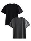Erkek Çocuk Basic Oversize 2'li T-shirt Takım