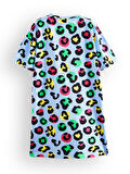 Leopar Kız Çocuk Oversize Elbise