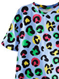 Leopar Kız Çocuk Oversize Elbise