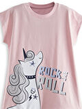 Unicorn Rock Kız Çocuk Ekose Elbise