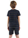 Yelken Erkek Çocuk Çizgili Pijama Takım